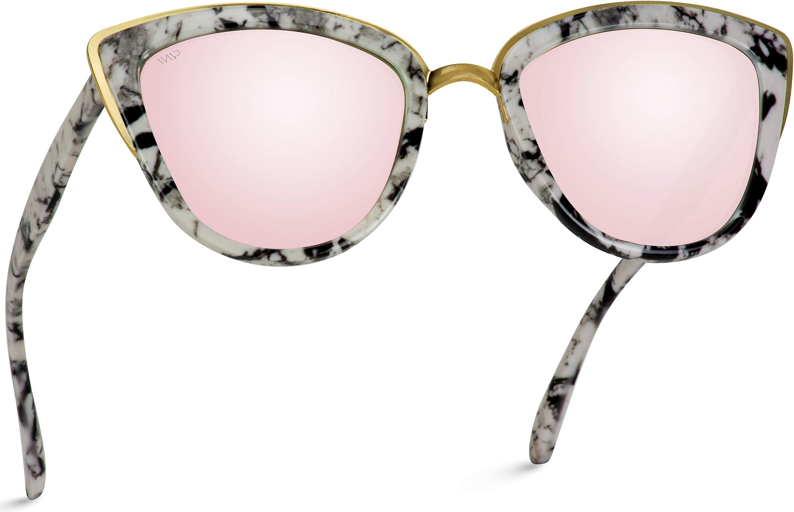 Womens Cat Eye Mirrored Reflective Lenses Oversized Cateyes Sunglasses