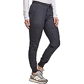 Green Town Scrubs for Women - Jogger Scrub Pant with Glitter, Yoga Waistband, 4 Pockets, Stretch Fabric, Easy Care