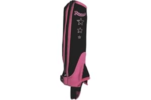Rhinegold Children’S Half Chaps – Synthetic Horse Riding Gaiters with Elasticated Fit, Durable Zip & Sparkly Star Design – Pony & Equestrian Wear – Pink or Blue – Sizes M, L, XL