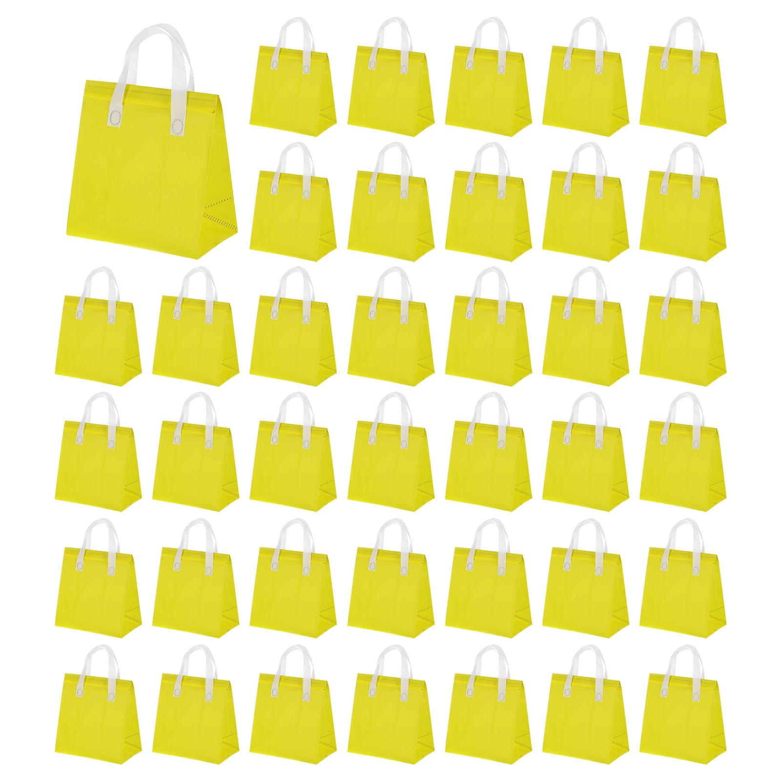 Photo 1 of uxcell 100pcs Insulated Take Out Bags, 9.4" x 5.9" x 10.2" Insulated Take Away Bags Thermal Disposable Lunch Bags Disposable Cooler Bags for Hot Cold Food Catering Grocery Picnic Yellow