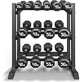 3-Tiers Dumbbell Rack Stand Only, 1100LBS Adjustable Weight Rack for Home Gym, Heavy Duty Weight Stand for Dumbbell & Kettleb