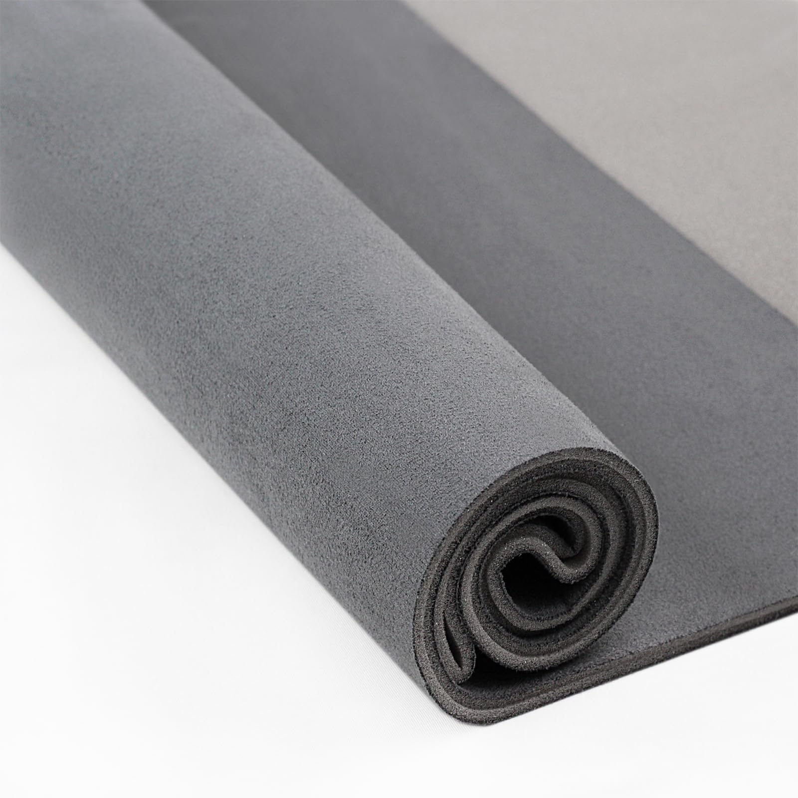 Photo 1 of TuhooMall Suede Headliner Fabric with Foam Backing - Black Suede Headliner Material for Car/Truck/SUV/RV Roof, Home Repair/DIY Headliner Material Automotive Headliner Fabric (Dark Gray, 96"×60“)