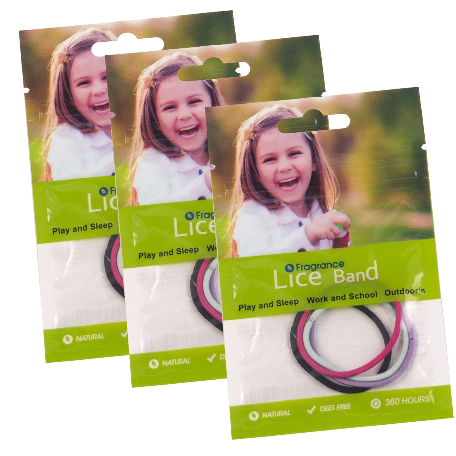 Bearant Elastic Lice Repellent Hair Bands Deet Free With