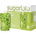 Sugarlolo Konjac Sweet Green Grape Jelly Snack - Vegan Jello with Zero Sugar | Only 4 Calories per Pouch | Low Calorie Korean Snacks5.29 Oz (150g) | 10 Pack