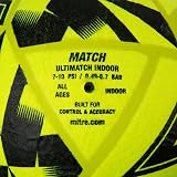 Mitre Ultimatch Indoor Football Yellow/Black Size 4 20 Panel Ball view 5