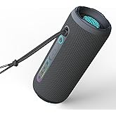 YOLOEMOT Portable Speaker Bluetooth, Powerful Deep Bass, Wireless Stereo Pairing, IPX7 Waterproof Dustproof,12H Playtime, Portable Outdoor Speaker for Travel, Sport, Party, Biking (Black)