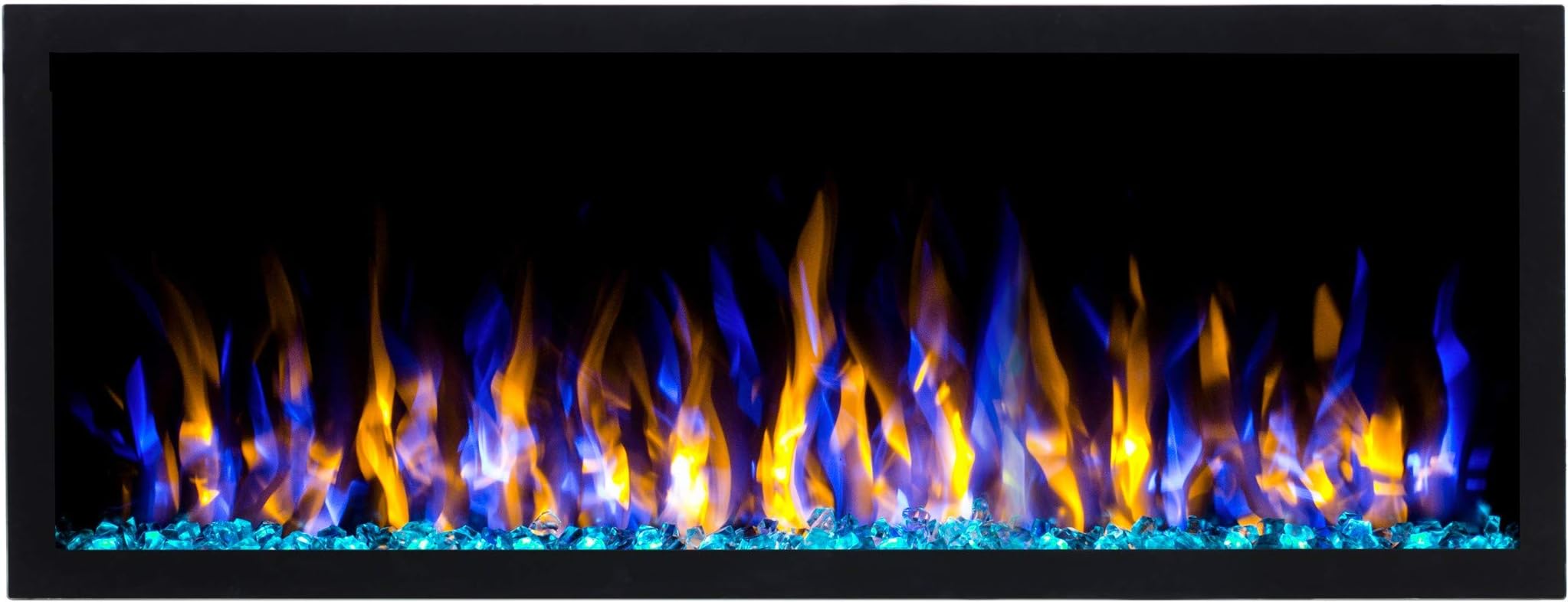 AFLAMO PRIDE-S115 | Black | Image Pen | Electric Wall Fireplace Light Simulation only LED 13 cm Depth (114,3x42x12,8)