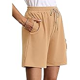 Quenteen Women's Sweat Shorts Bermuda Long Shorts Athletic Casual Loose Shorts (Available in Plus Size)