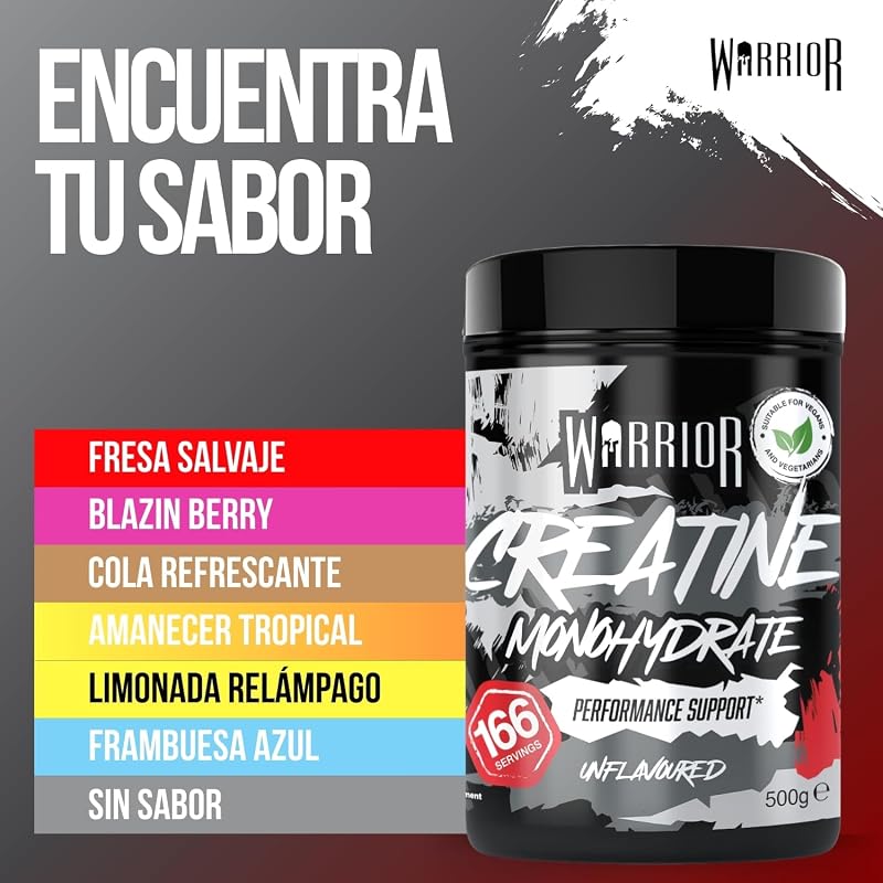 Creatina Monohidrato Polvo 500 g, Vegana – Sin Sabor (Neutro)
