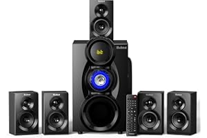 Bobtot Wireless Surround Sound System Home Theater System, 1000W Surround Speakers 8" Subwoofer 5.1/2.1 Channel Deep Bass with HDMI ARC Optical Bluetooth Karaoke Input
