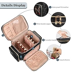 Bagmoly Large Makeup Bag, Portable Travel Makeup