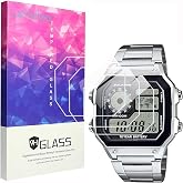 Lamshaw AE-1200WH Watch Screen Protector, [3 Pack] 9H Tempered Glass Screen Protector Film Compatible for Ca-sio AE-1200, AE-1200WH, AE-1300 (3 Pack)