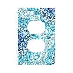 Tewujay Decorative Outlet Cover 1 Gang Blue Vintage