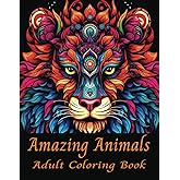 Amazing Animals Adult Coloring Book