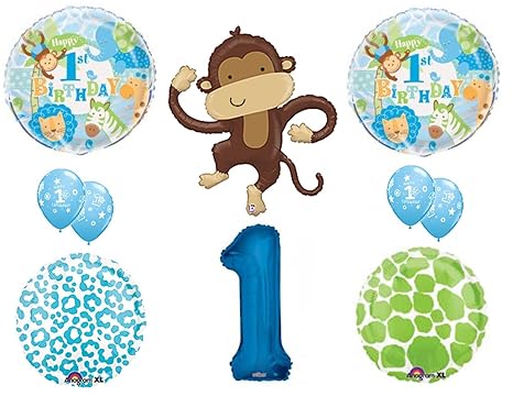 Amazon Com 1st Birthday Safari Elephant Party Balloons Decoration