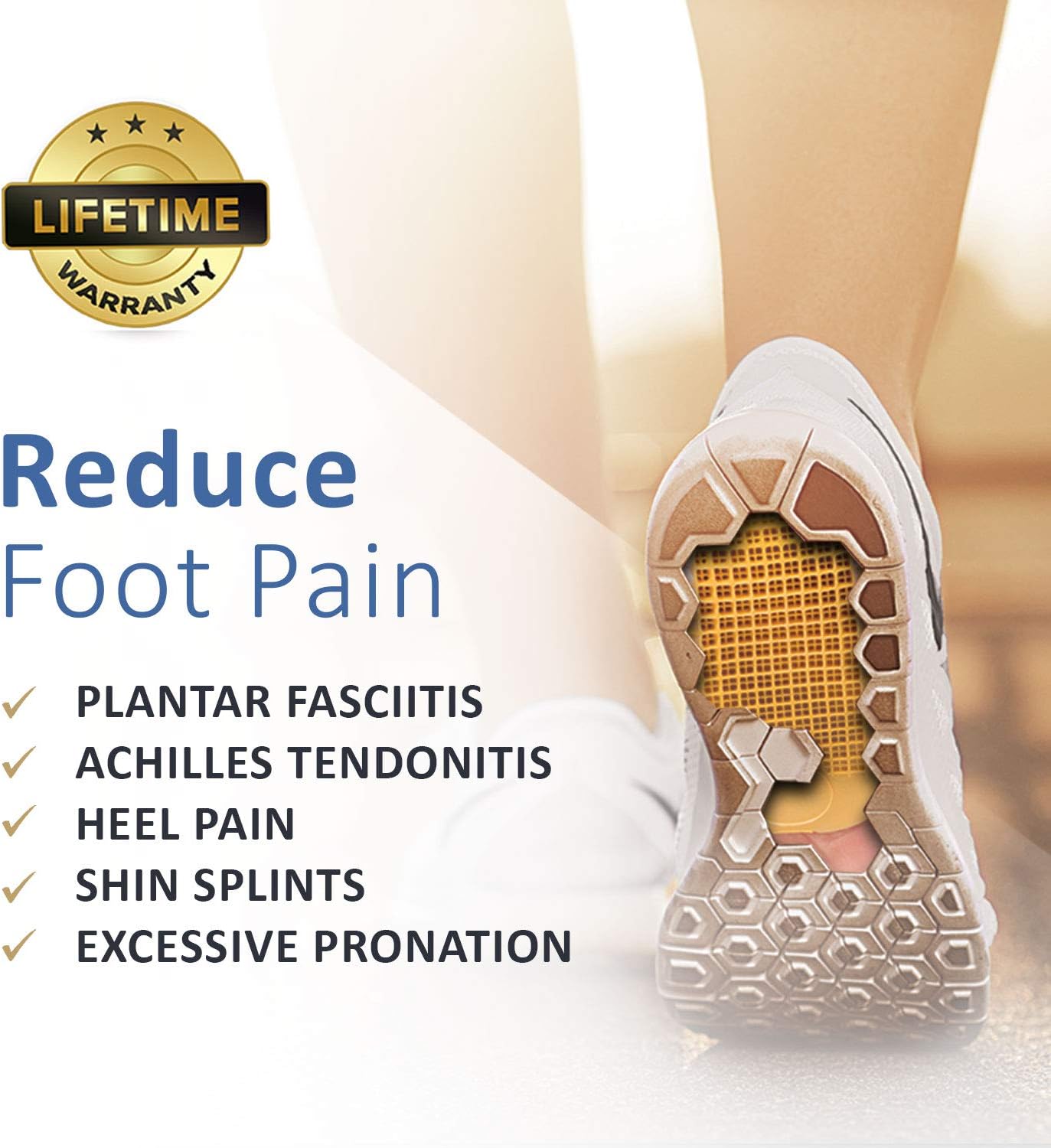 Tuli's Classic Heel Cups, Shock Absorption and Cushion Inserts for Plantar Fasciitis and Heel Pain Relief, Yellow, Regular: Health & Personal Care