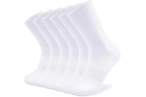 SOX TOWN Unisex Cushioned Crew Training Athletic Socks Men & Women with Combed Cotton Moisture Wicking Breathable Performance