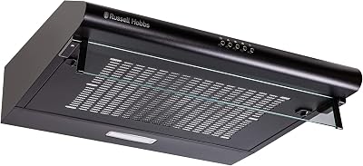 Russell Hobbs 60cm Black Visor Cooker Hood RHVSRCH602B-M 3 Speed LED Lights