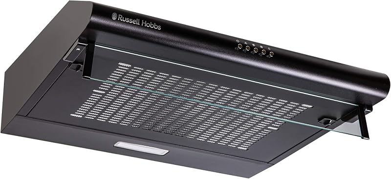 Russell Hobbs 60cm Black Visor Cooker Hood RHVSRCH602B-M 3 Speed LED Lights