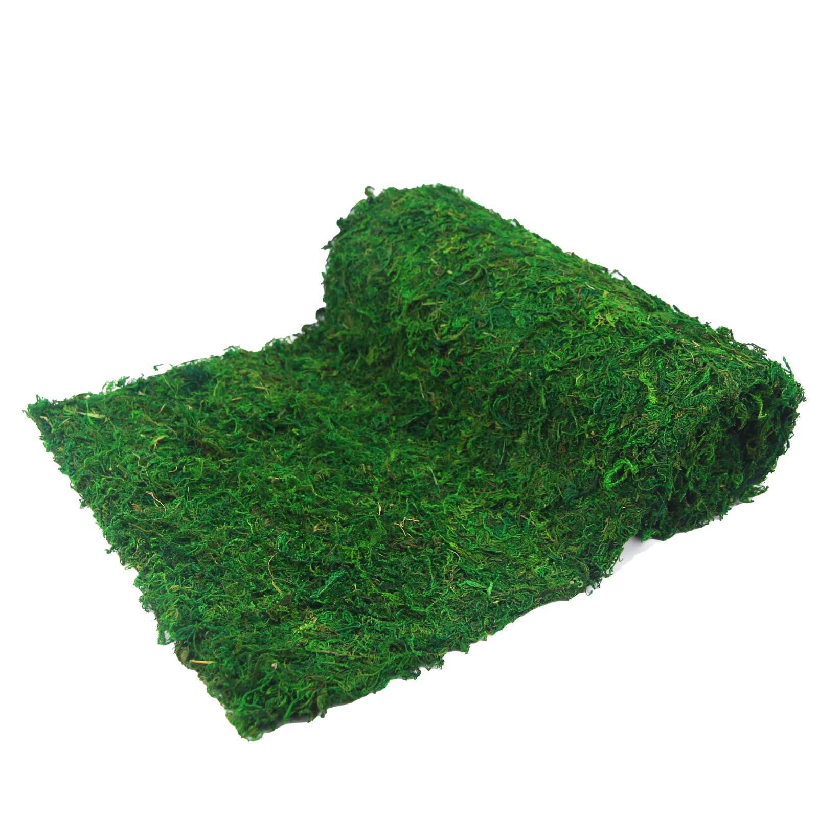 Photo 1 of FAICOIA Moss Table Runner Preserved Dried Green Moss Roll for Crafts Fairy Gardens Wedding Woodland Decor 12" x 112" Table Decoration Grass Wall 30x285cm