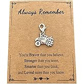 AMOBESTER Tractor Farm vehicle Clip on Charms Zipper Pull Necklace Bracelet Charms
