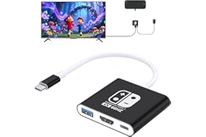 Switch 2 Dock, (Aluminum Alloy) Plug-and-Play, Portable Travel Switch 2 Docking Station Support 4K@60HZ Switch 2 TV Mode Comp