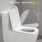 Pipishell Square Toilet Seat Soft Close Quick Release Heavy Duty UF White view 4