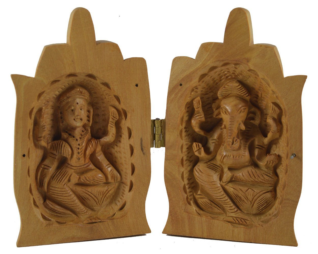 Purpledip unique décor : Statues of lakshmi, ganesh with folded hands in Namaskar posture (10688)
