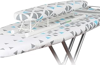 SimplySmooth klappbares Ärmelbrett extra lang mit Stabiler Arretierung - aufhängbare Bügelhilfe für Hemden und Blusen - Ärmelbügelbrett inklusive hochwertigem Bezug - Armbrett in 60 x 10 cm