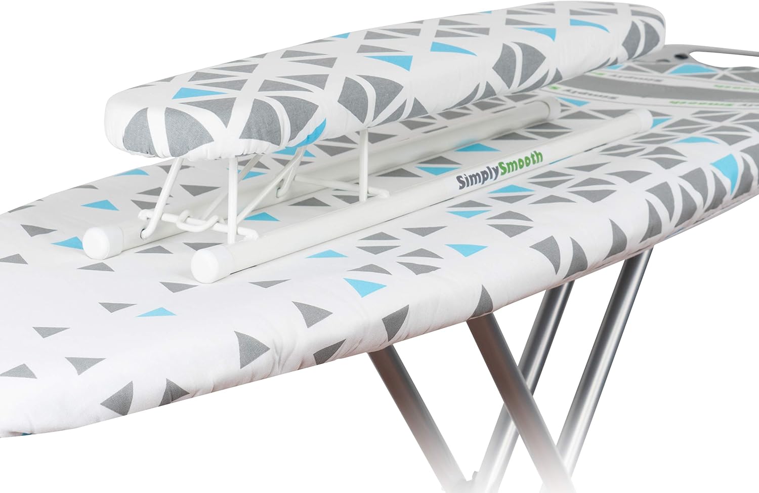 SimplySmooth klappbares Ärmelbrett extra lang mit Stabiler Arretierung - aufhängbare Bügelhilfe für Hemden und Blusen - Ärmelbügelbrett inklusive hochwertigem Bezug - Armbrett in 60 x 10 cm