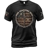 Iron Sharpens Iron T-Shirt Men, Christian Shirts for Men, Faith Shirt Mens, Cross Shirt, Bible Verse Shirts