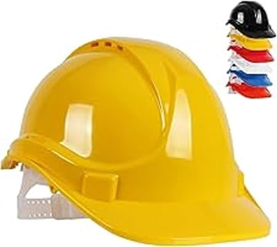 Blackrock Yellow Hard Hat Safety Helmet 6-Point Adjustable PPE Construction
