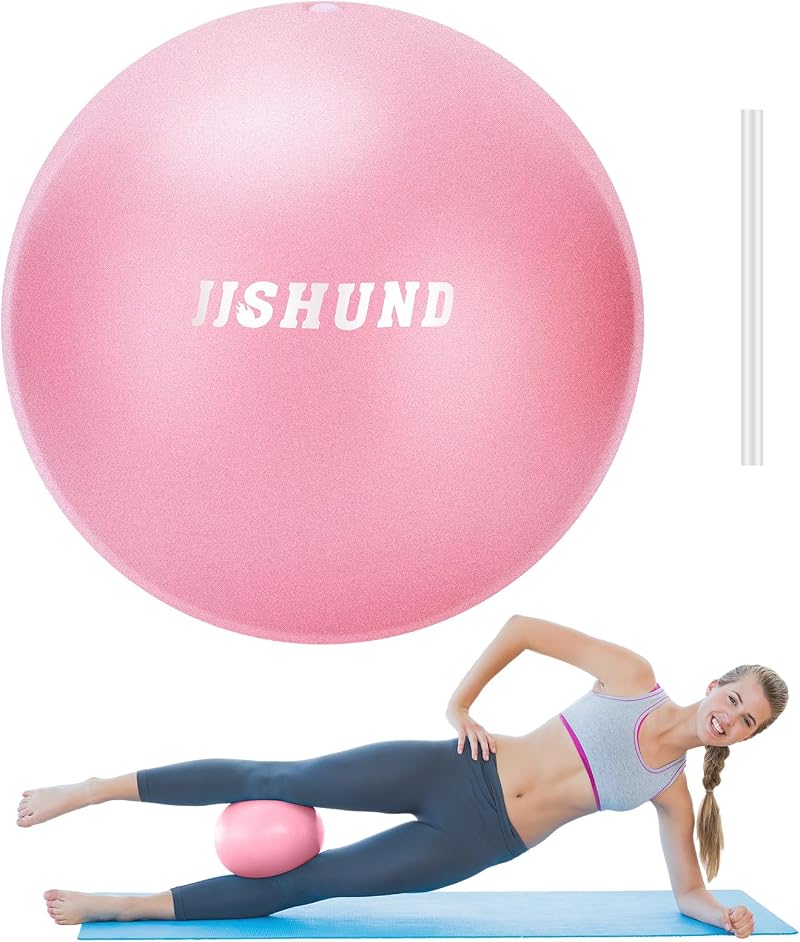 jjshund 25 cm Pilates Ball Small Exercise Ball for Home Gym Yoga Balance Core