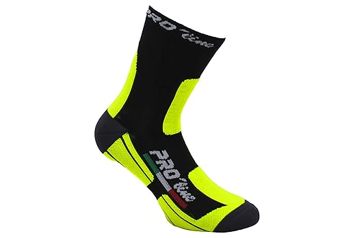title=CALZE INVERNALI PROLINE CICLISMO MTB RUNNING GIALLO FLUO 37/41 42/46 (37/41)