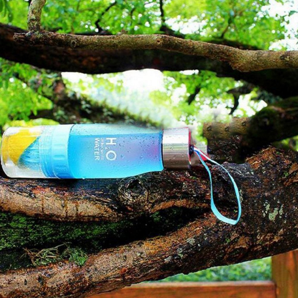 Water Bottle Cups Fruit Lemon 650ml H2O Infusing Health Juice Infuser Squeezer Cup Outdoor Sport Water Bottle - Save Your Money and Hydrate the Healthy Way - Multiple Colors - Blue