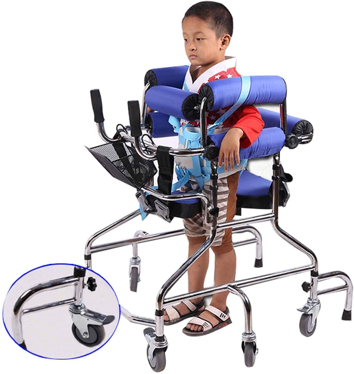 DSHUJC Gehgestell mit Rädern für Kinder, Rollatoren 6 Räder mit ergonomischen Griffen, Gehhilfen DSHUJC Gehgestell mit Rädern für Kinder, Rollatoren 6 Räder mit ergonomischen Griffen, Gehhilfen
