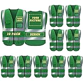 BeautyWill Custom Safety Vest Logo Class 2 High Visibility Reflevtive Vest Outdoor Protective Workwear