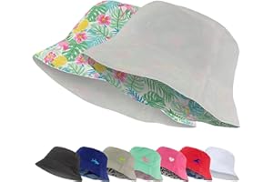 ADDIE & TATE Kids Bucket Hat for Girls & Boys, Packable Fun & Cool Reversible Beach Sun Teen Toddler Bucket Hat - Ages 3-14 Years