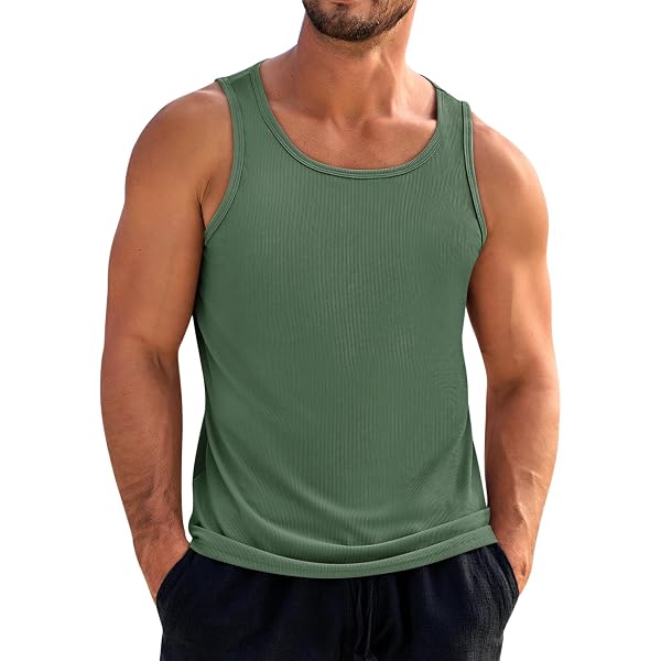 VBTAPA Big And Tall Tank Tops Men Sleeveless Muscle Workout Shirts Quick Dry Fitness Vest Soft Modal Undershirts Blue Xxl