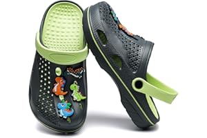 Wolidio Boys and Girls Arch Support Garden Clogs Shoes Kids Slippers Indoor Outdoor Beach Sandals Removable Cushion Insole