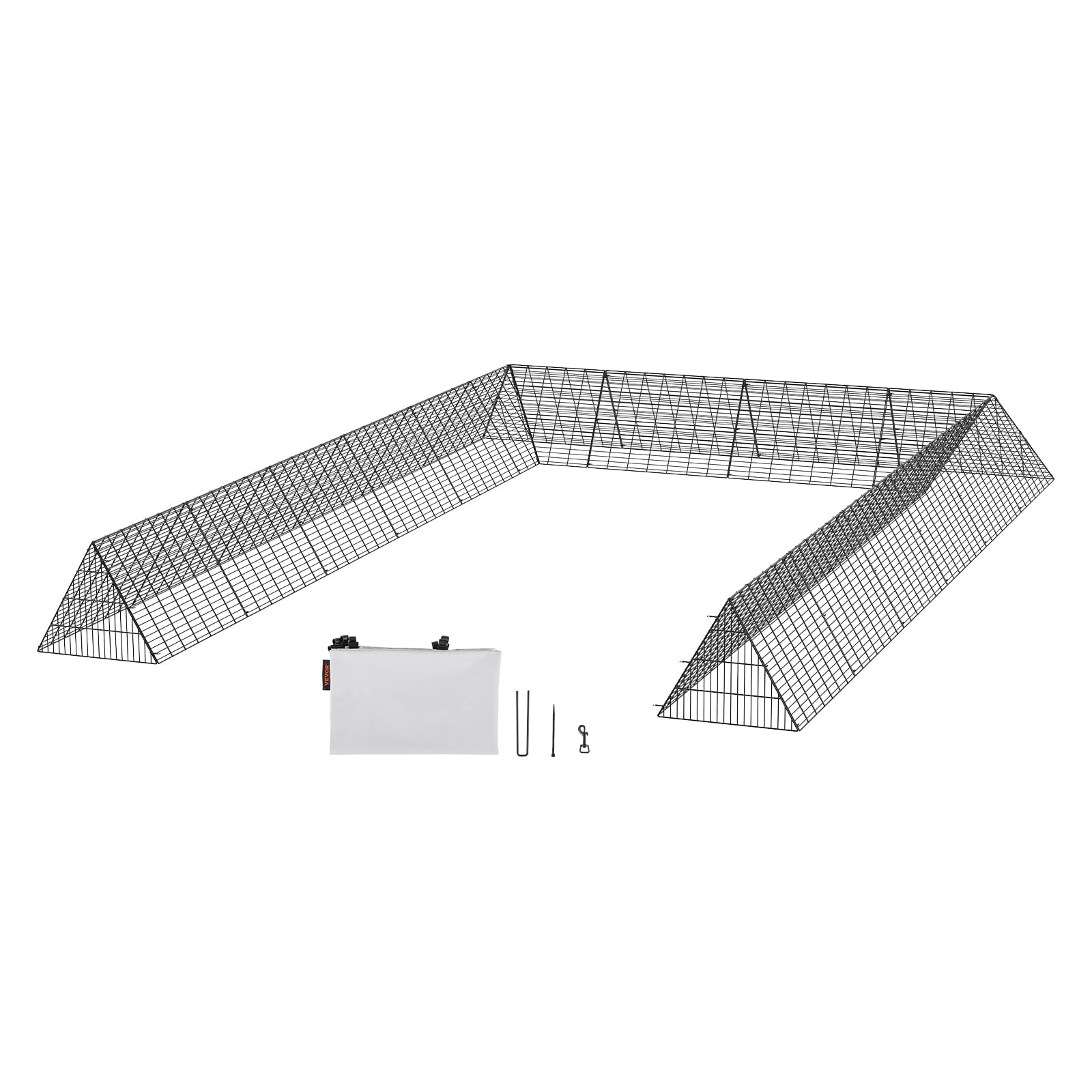 Photo 1 of ** NEW BRAND ITEM** VEVOR 236.2 x 157.5 x 24.2 inch(LxWxH) Chicken Tunnels for Yard, Portable Chicken Run with Corner Frames, 2 Sets, Suitable for Chickens, Ducks, Rabbits