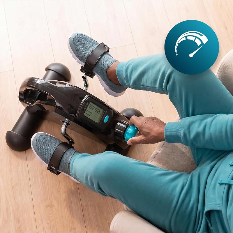 Pedaliera Statica Drumfit Cycle Compact Neo. Compatta, Livelli di Resistenza Regolabili Manualmente, Utilizzo Semplice e Intuitivo, Display LCD, Peso Massimo 100kg