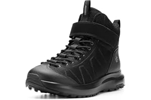 FitVille Wide Winter Boots for Men Extra Wide Fur Lined Snow Boots Non-Slip Outdoor Warm Winter Shoes with Hook and Loop
