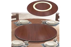 Lazy Susan Wooden Rotating Plate for Dining Table, 20" 24" 28" 32" 36" 39" Round Turntable with Silent Bearings, 360 Degree R