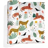 Rookie Humans Super Soft Viscose from Bamboo Muslin Swaddle Blankets for Baby Girls and Boys – Silky Soft - 47 x 47 inches Swaddling Blankets - Newborn Baby Essentials, Jungle