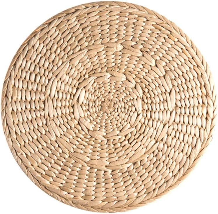 Natural Water Hyacinth Woven Round Placemats, Non Slip, Durable, Heat
