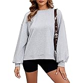 Taurus Womens Crewneck Sweatshirts Oversized Sweatshirt for Womens Fashion Pullover Sweaters Fall Long Lantern Sleeve Top