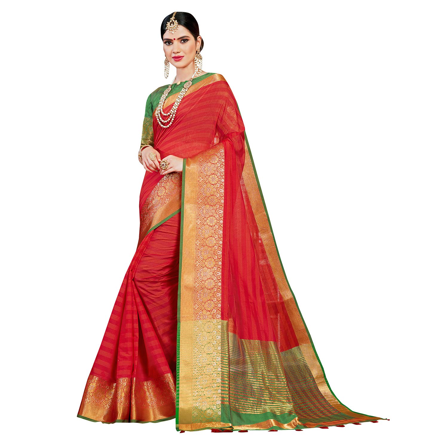 amazon red colour sarees
