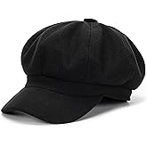 Womens 8 Panel Wool-Blend Newsboy-Cap Winter Cabbie Beret Cap Gatsby Ivy Painter Hat Pageboy Caps