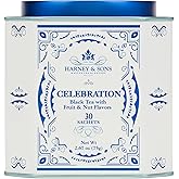 Harney & Sons Celebration, Black Tea with Apricot, Hazelnut, and Cinnamon Flavor, 30 Count